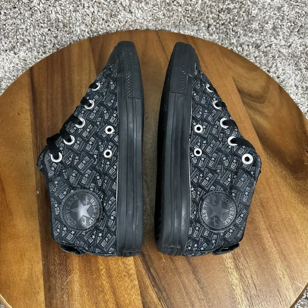 Converse Chuck Taylor All Star Street Youth Size 3 Shoe Black Gray License Plate